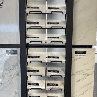 Moda quartz sample board on display